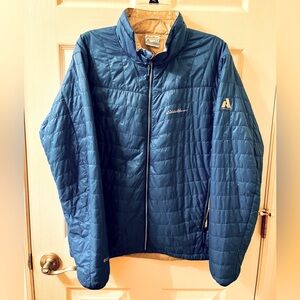 Men’s Eddie Bauer First Ascent deep blue/ light gray reversible Puffer Jacket